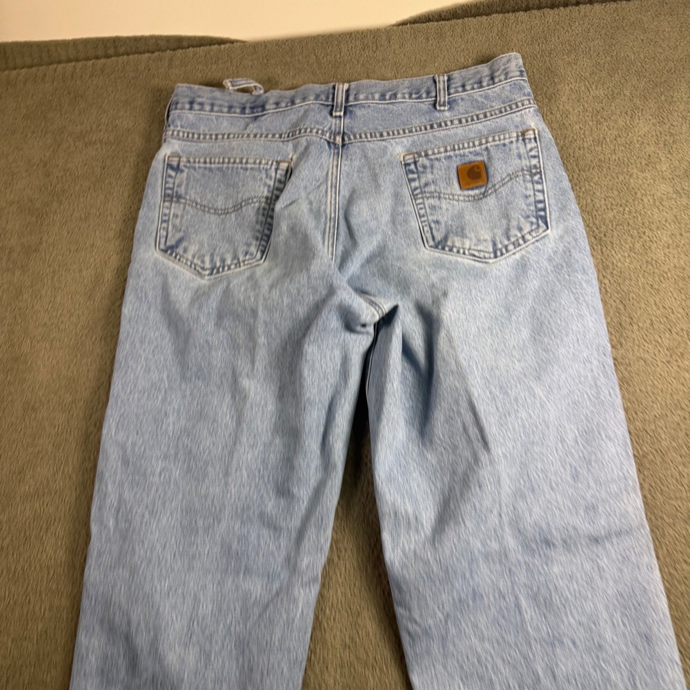 Carhartt B17-STW Relaxed Fit Tapered Leg Jeans Light Wash Blue 38x32 Mens